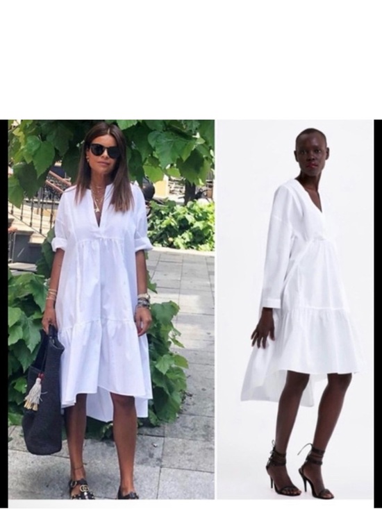 Zara Dresses & Skirts - Zara Cotton Poplin High Low Dress XS